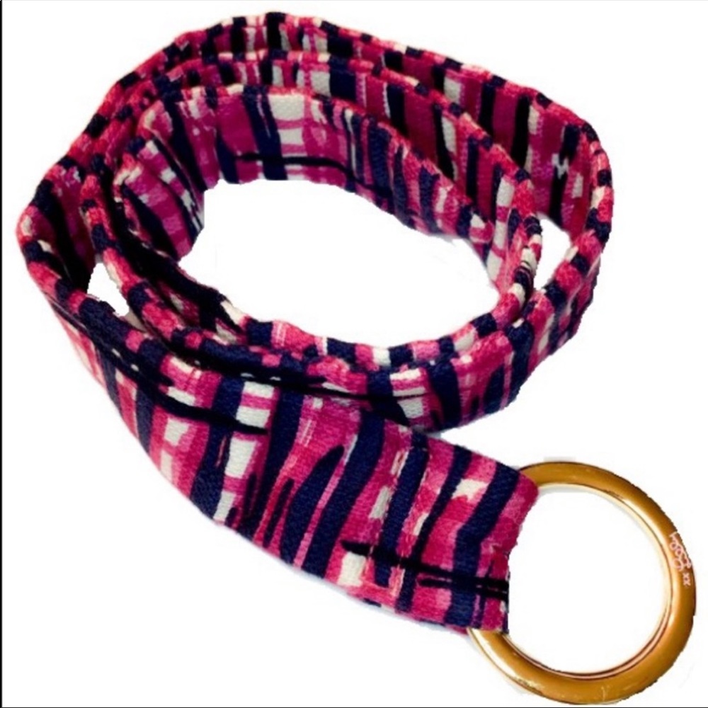 Lilly Pulitzer cloth belt size medium pink blue